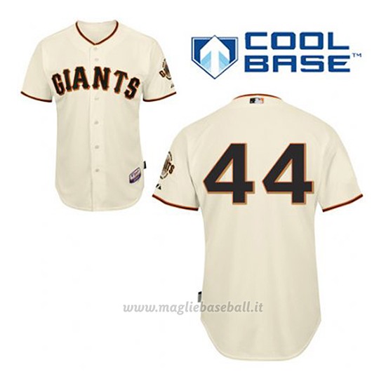 Maglia Baseball Uomo San Francisco Giants Willie Mccovey 44 Crema 1ªCool Base